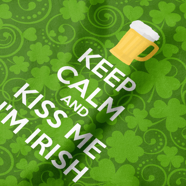 Kiss Me I'm Irish Hooded Baby Towel- Detail Close Up