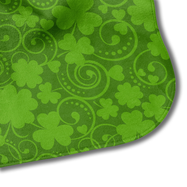 Kiss Me I'm Irish Hooded Baby Towel- Detail Corner