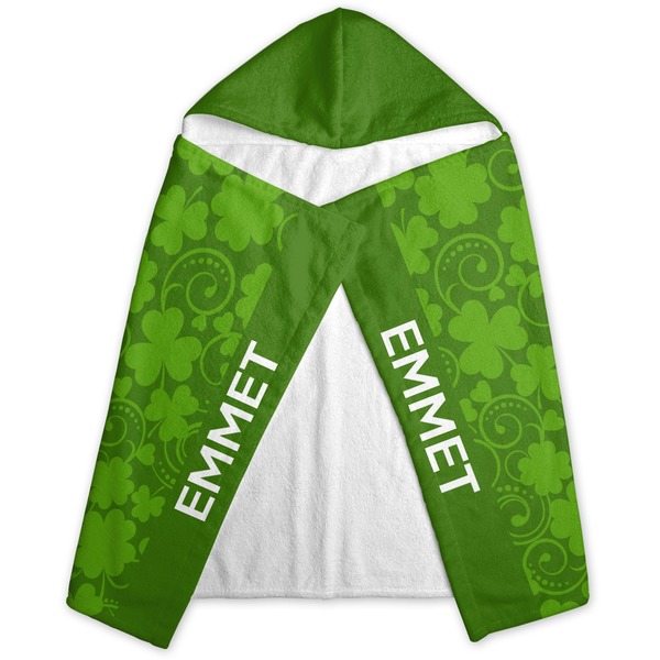Kiss Me I'm Irish Hooded Towel - Folded