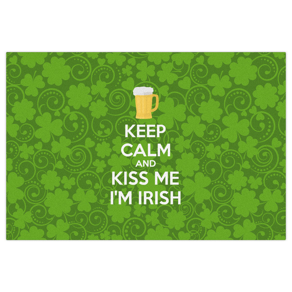 Kiss Me I'm Irish Indoor / Outdoor Rug - 2'x3' - Front Flat