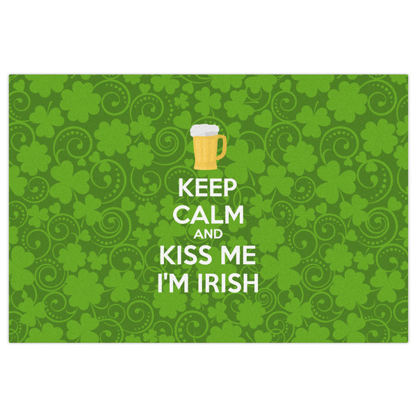 Kiss Me I'm Irish Indoor / Outdoor Rug - 4'x6' - Front Flat