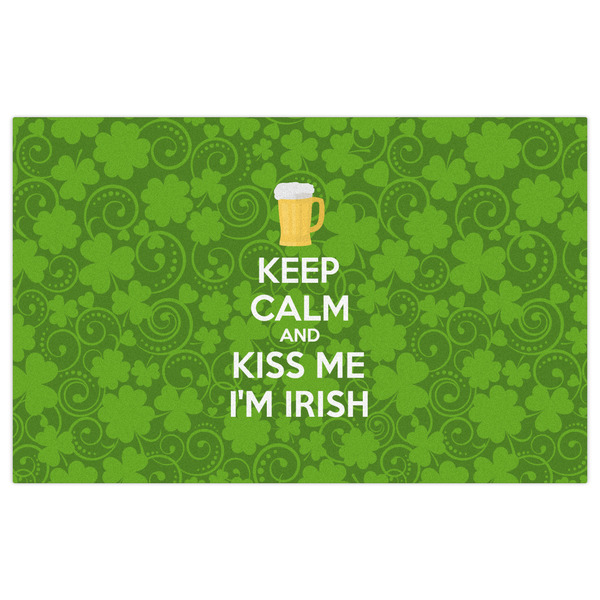 Kiss Me I'm Irish Indoor / Outdoor Rug - 5'x8' - Front Flat