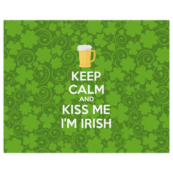Kiss Me I'm Irish Indoor / Outdoor Rug - 8'x10' - Front Flat