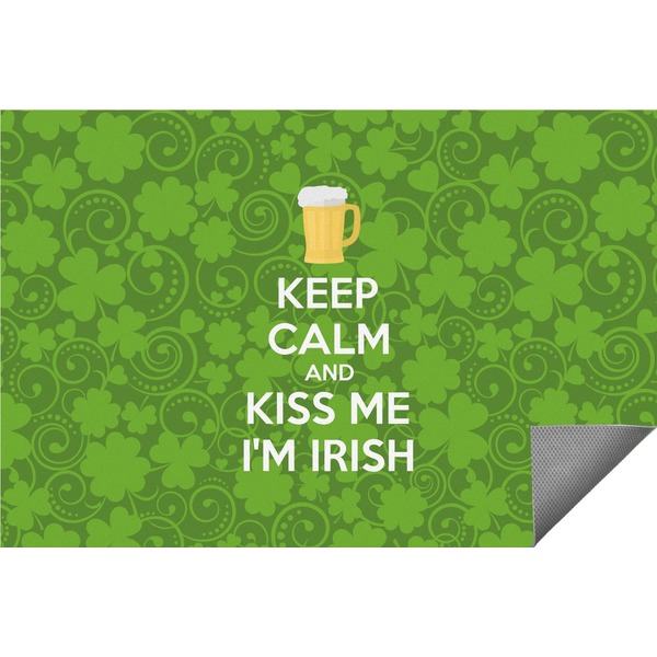 Custom Kiss Me I'm Irish Indoor / Outdoor Rug - 2'x3' (Personalized)