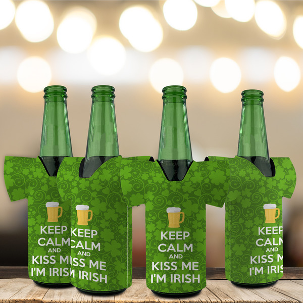 Kiss Me I'm Irish Jersey Bottle Cooler - Set of 4 - LIFESTYLE
