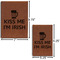 Kiss Me I'm Irish Journal Size Comparisons w/ Dimensions