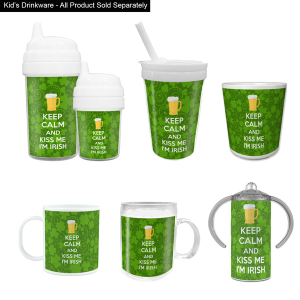 Kiss Me I'm Irish Kid's Drinkware - Customized & Personalized