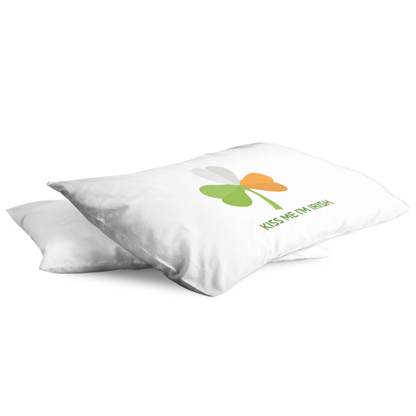 Kiss Me I'm Irish King Pillow Case - TWO (partial print)