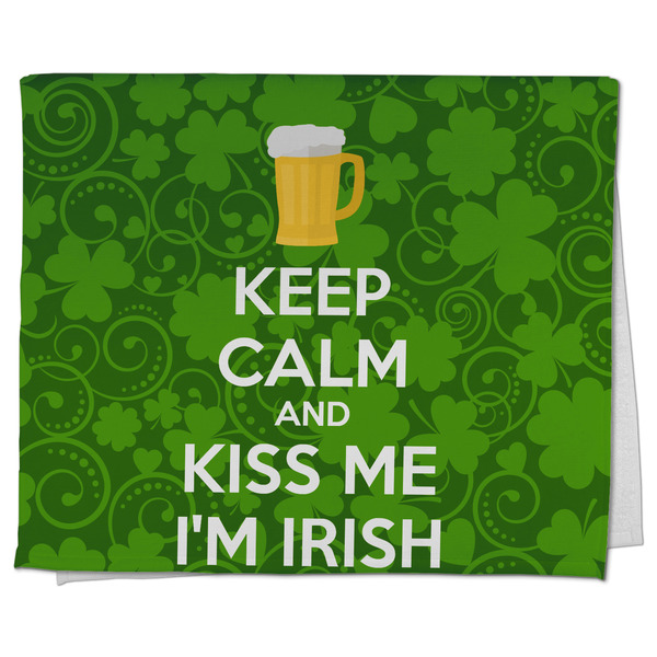 Custom Kiss Me I'm Irish Kitchen Towel - Poly Cotton