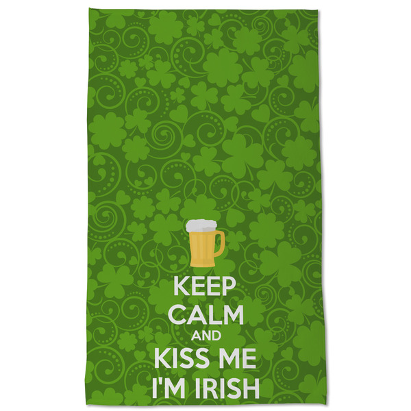 Kiss Me I'm Irish Kitchen Towel - Poly Cotton - Full Front