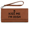 Kiss Me I'm Irish Ladies Wallet - Leather - Rawhide - Front View