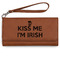 Kiss Me I'm Irish Ladies Leatherette Wallet - Laser Engraved