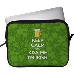 Kiss Me I'm Irish Laptop Sleeve / Case (Personalized)