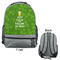 Kiss Me I'm Irish Large Backpack - Gray - Front & Back View