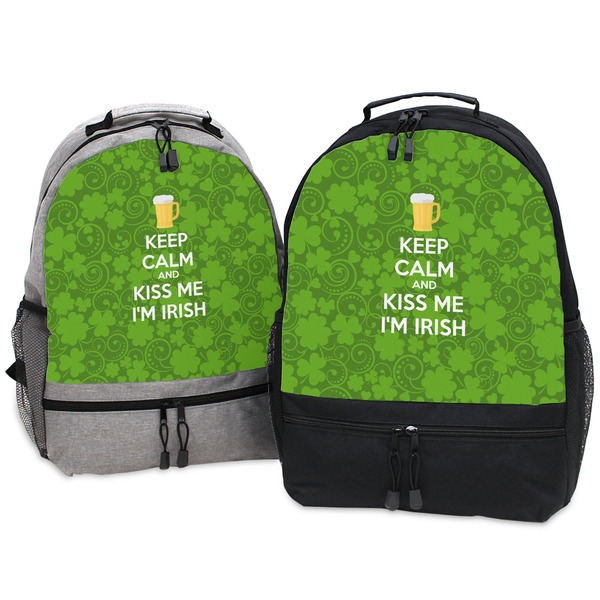 Kiss Me I'm Irish Large Backpacks - Both