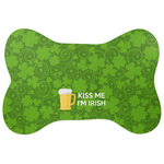 Kiss Me I'm Irish Bone Shaped Dog Food Mat (Personalized)