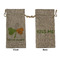 Kiss Me I'm Irish Large Burlap Gift Bag - Front & Back