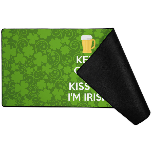 Kiss Me I'm Irish Large Gaming Mats - FRONT W/ FOLD