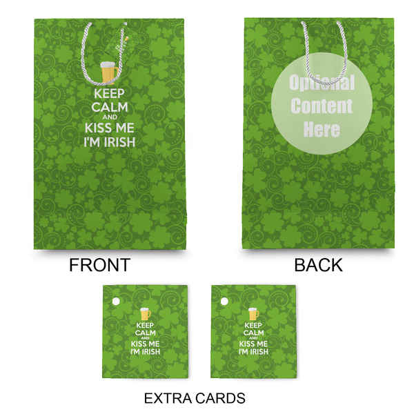 Kiss Me I'm Irish Large Gift Bag - Approval