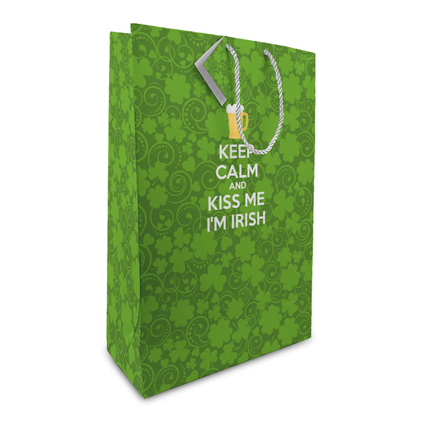 Custom Kiss Me I'm Irish Large Gift Bag