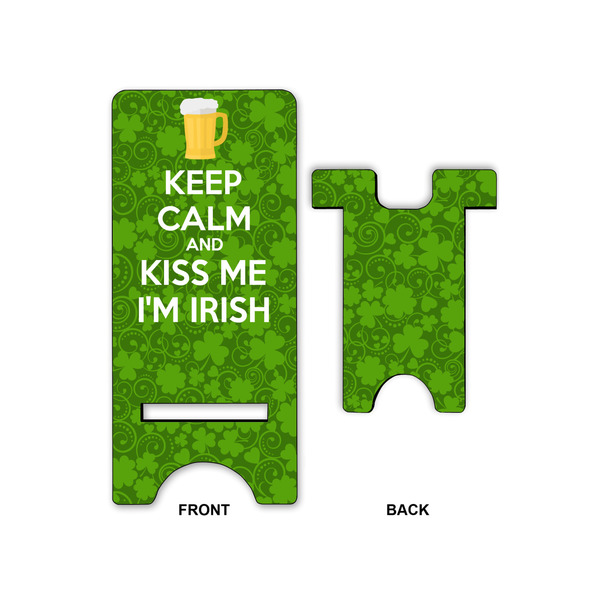 Kiss Me I'm Irish Large Phone Stand - Front & Back