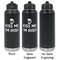 Kiss Me I'm Irish Laser Engraved Water Bottles - 2 Styles - Front & Back View