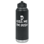 Kiss Me I'm Irish Water Bottle - Laser Engraved - Front