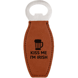 Kiss Me I'm Irish Leatherette Bottle Opener (Personalized)