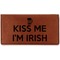 Kiss Me I'm Irish Leatherette Checkbook Holder - Double Sided (Personalized)