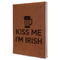 Kiss Me I'm Irish Leather Sketchbook - Large - Single Sided
