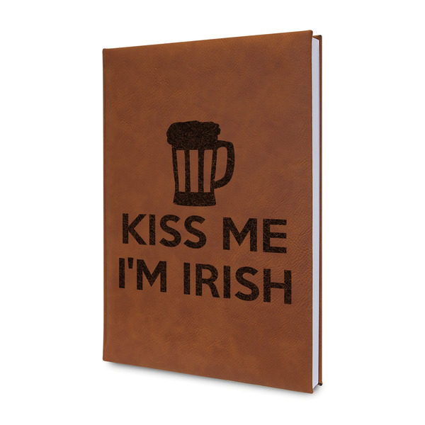 Custom Kiss Me I'm Irish Leather Sketchbook - Small - Double Sided