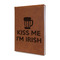 Kiss Me I'm Irish Leather Sketchbook - Small - Double Sided - Angled View