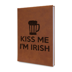 Kiss Me I'm Irish Leather Sketchbook - Small - Single Sided