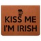 Kiss Me I'm Irish Leatherette 4-Piece Wine Tool Set Flat