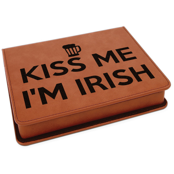 Custom Kiss Me I'm Irish Leatherette 4-Piece Wine Tool Set (Personalized)