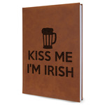Kiss Me I'm Irish Leatherette Journal - Large - Single Sided