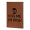 Kiss Me I'm Irish Leatherette Journal - Large - Double Sided