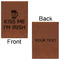 Kiss Me I'm Irish Leatherette Journals - Large - Double Sided - Front & Back View