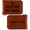 Kiss Me I'm Irish Leatherette Magnetic Money Clip - Front and Back