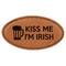 Kiss Me I'm Irish Leatherette Oval Name Badges with Magnet - Main