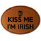 Kiss Me I'm Irish Leatherette Patches - Oval