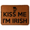 Kiss Me I'm Irish Leatherette Patches - Rectangle