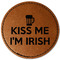 Kiss Me I'm Irish Leatherette Patches - Round
