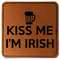 Kiss Me I'm Irish Leatherette Patches - Square