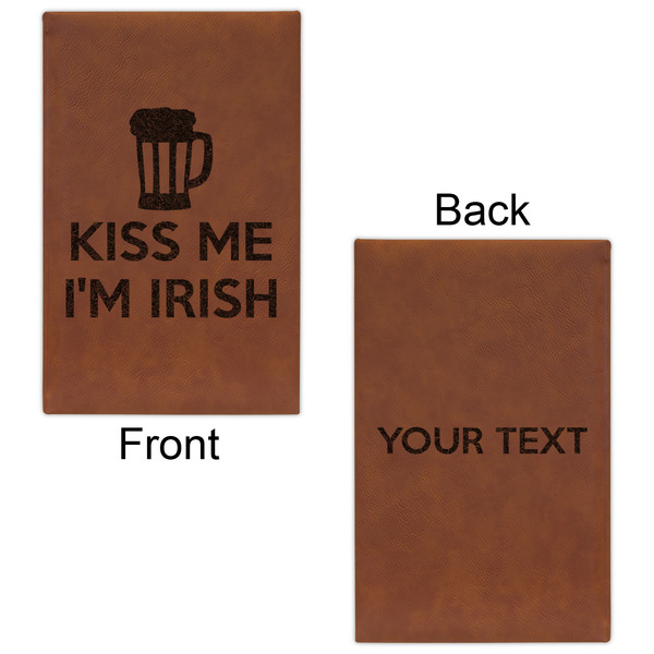 Kiss Me I'm Irish Leatherette Sketchbooks - Small - Double Sided - Front & Back View