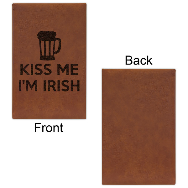 Kiss Me I'm Irish Leatherette Sketchbooks - Small - Single Sided - Front & Back View