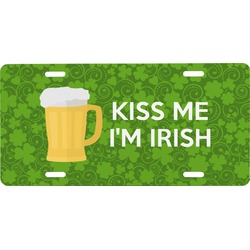 Kiss Me I'm Irish Front License Plate (Personalized)