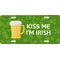 Kiss Me I'm Irish Front License Plate (Personalized)