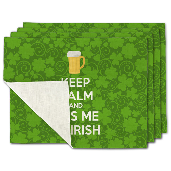 Custom Kiss Me I'm Irish Single-Sided Linen Placemat - Set of 4