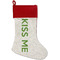 Kiss Me I'm Irish Linen Stockings w/ Red Cuff - Front